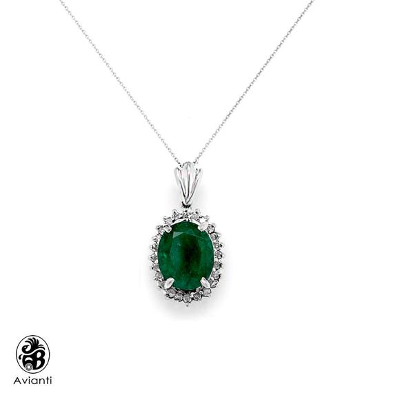 Two Tone Finish Moissanite Polki & Green Stone Long Necklace In Sterling  Silver Design by Hunar at Pernia's Pop Up Shop 2024